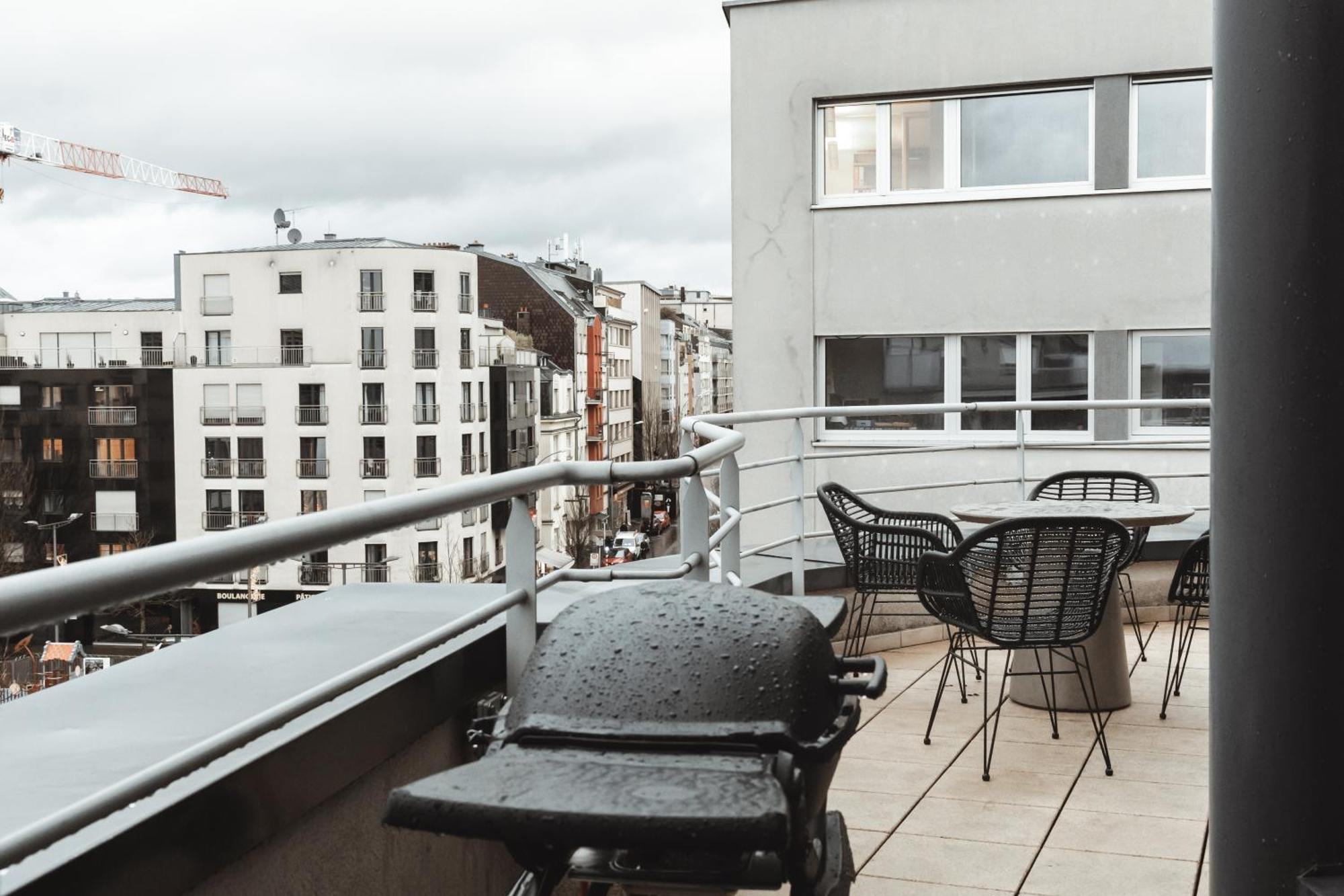 Ferienwohnung Lux Penthouse - Office, Terrace, Gym & Parking Luxemburg Exterior foto